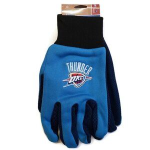 NBA Oklahoma City Thunder Colored Palm Work Garden Utility Gloves Blue by FOCO